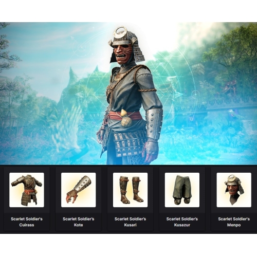  New World Twitch Drops  Scarlet Masked Soldier Drop - Full set